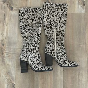 Animal print boots
